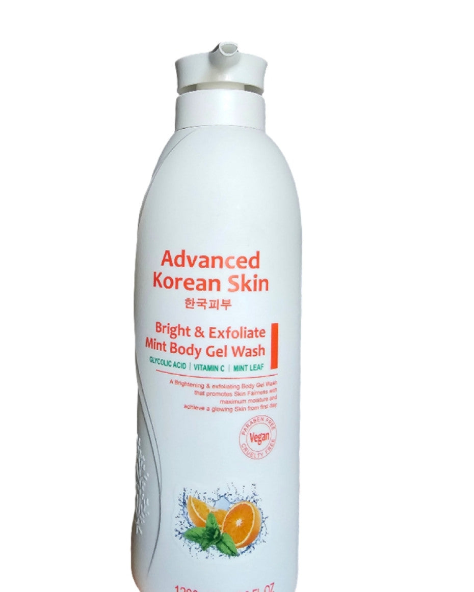 ADVANCED KOREAN SKIN BRIGHT & EXFOLIATE MINT BODY GEL WASH 1200ML