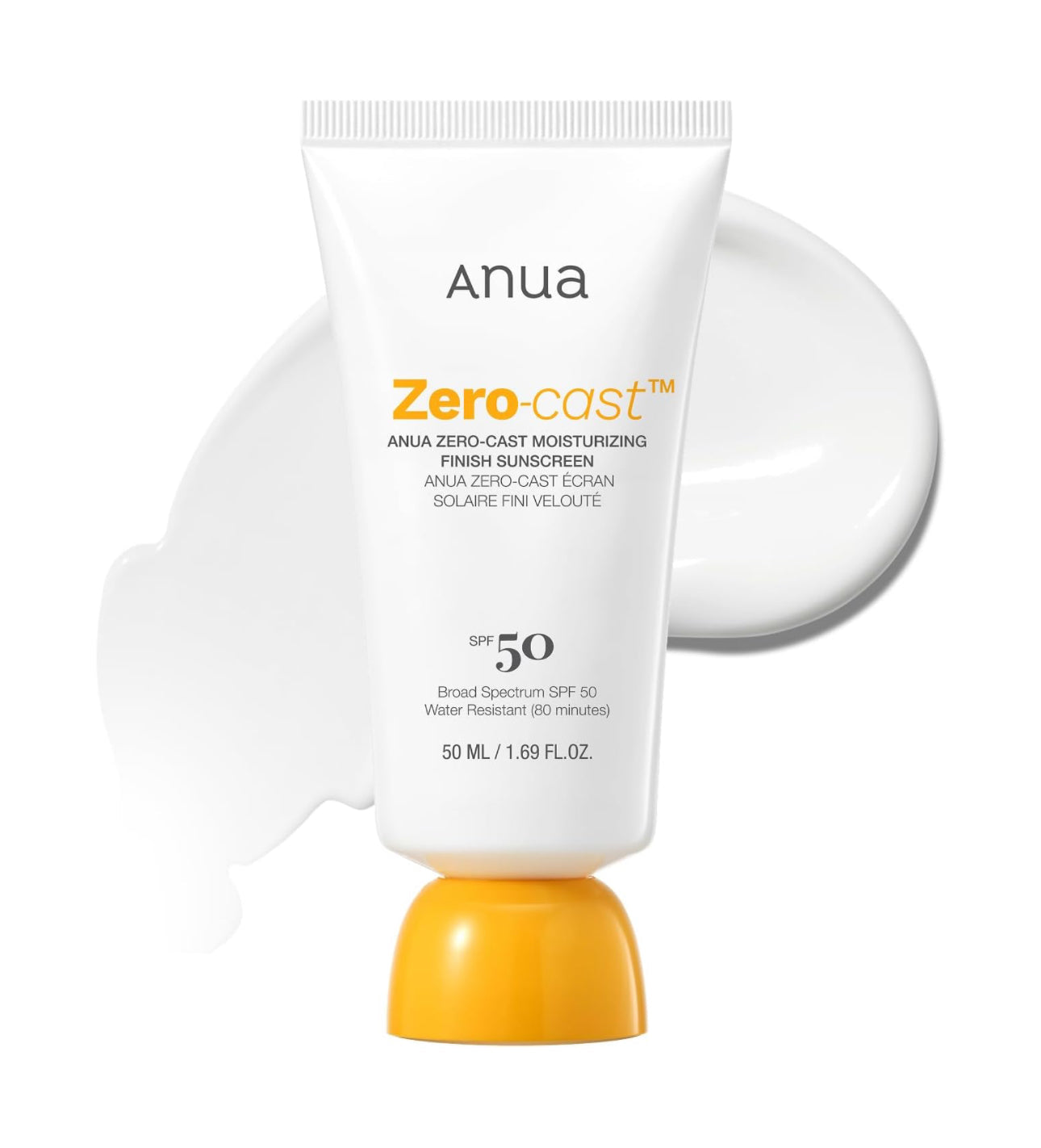 ANUA ZERO CAST MOISTURIZING FINISH SUNSCREEN SPF 50+