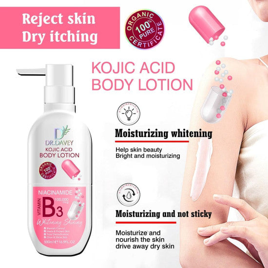 Dr.Davey Kojic Acid whitening & Moisturizing Body Lotion 500mls