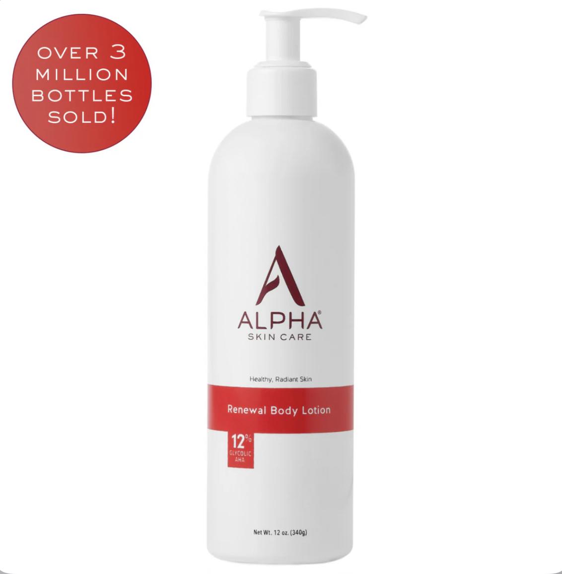 ALPHA 12% glycolic Aha renewal body lotion