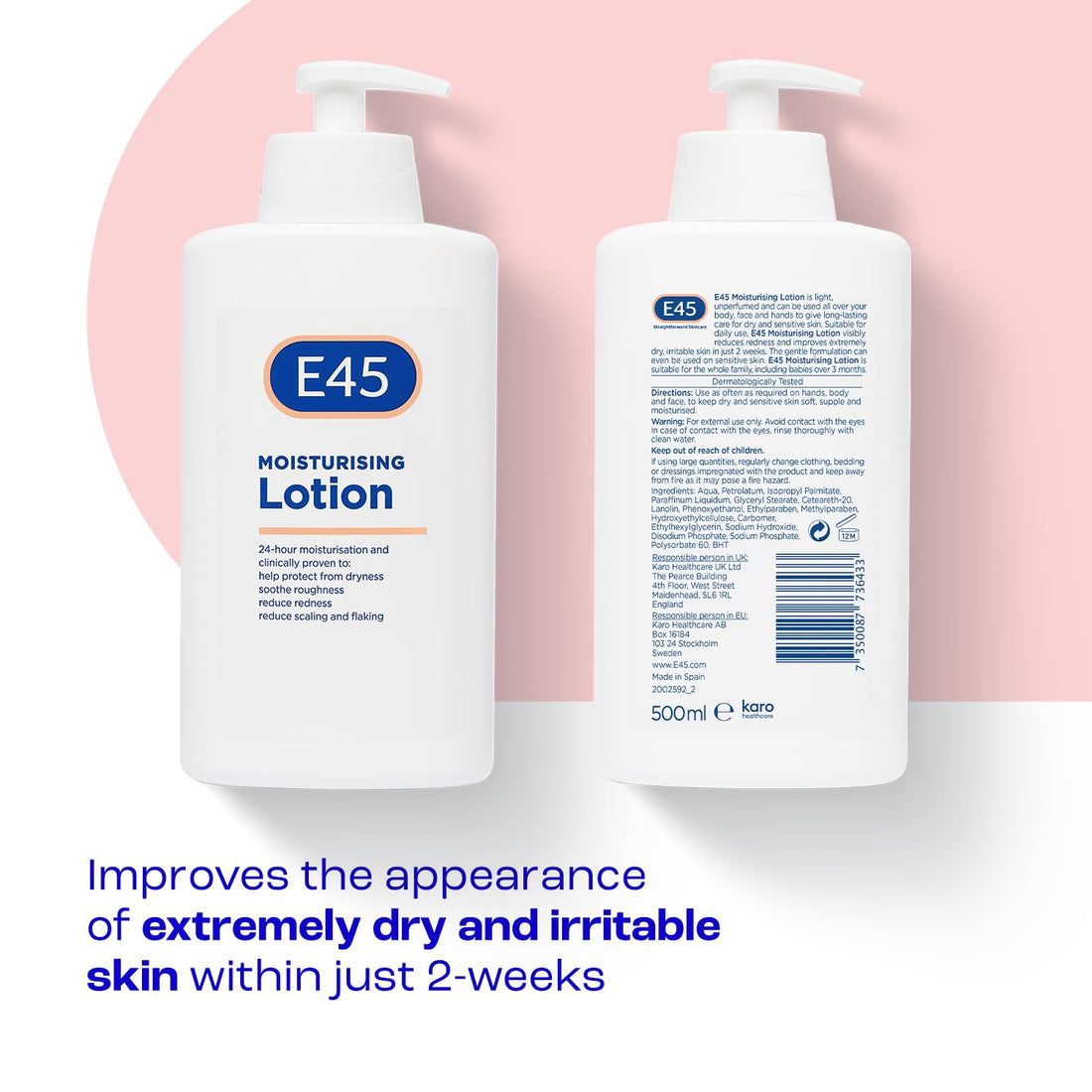 E45 body lotion 500mls