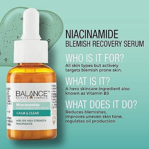 BALANCE ACTIVE NIACINAMIDE BLEMISH RECOVERY SERUM 30ml