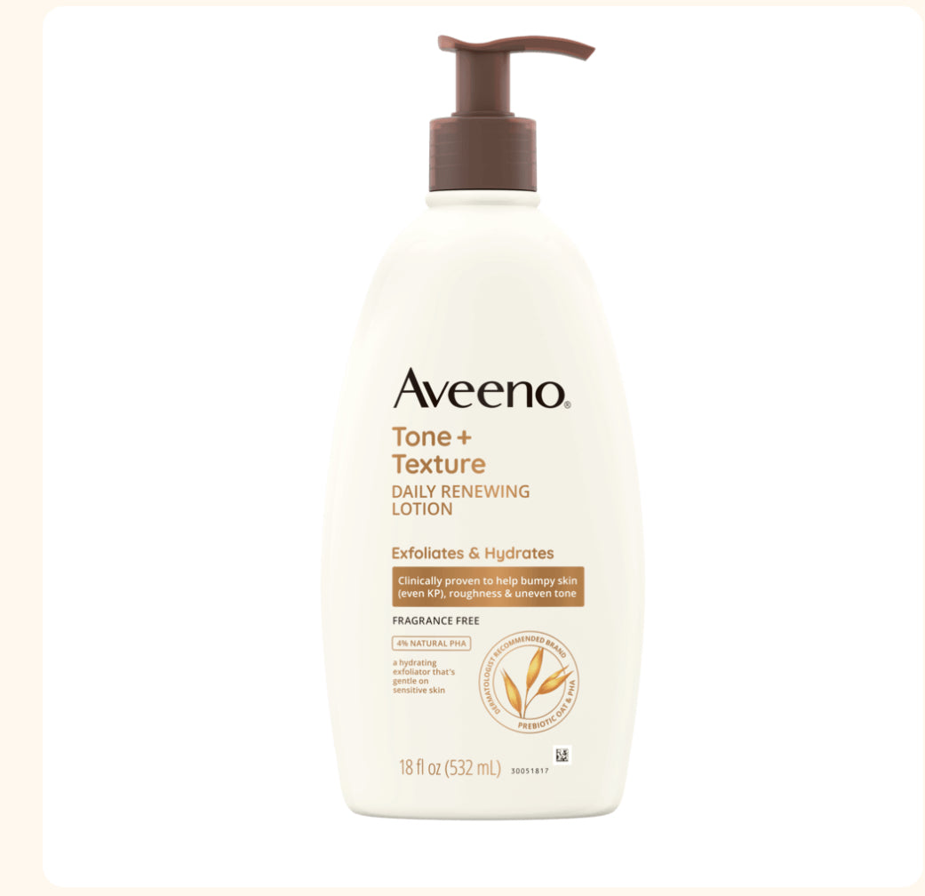 Aveeno Tone + Retexture daily renewing body lotion 532ml