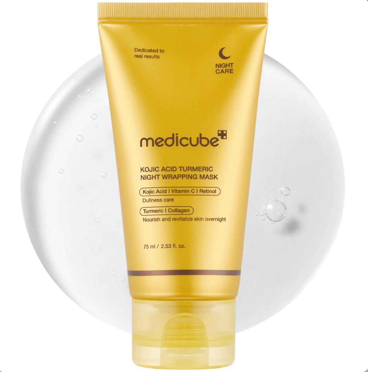 MEDICUBE KOJIC ACID TURMERIC NIGHT WRAPPING MASK (75ML)