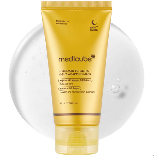 MEDICUBE KOJIC ACID TURMERIC NIGHT WRAPPING MASK (75ML)