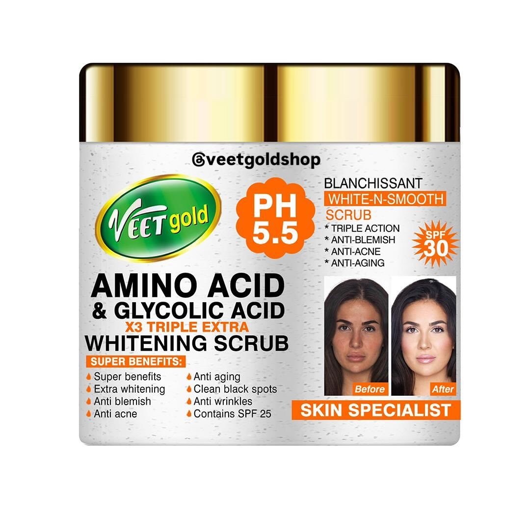 Veetgold amino acid & glycolic acid scrub