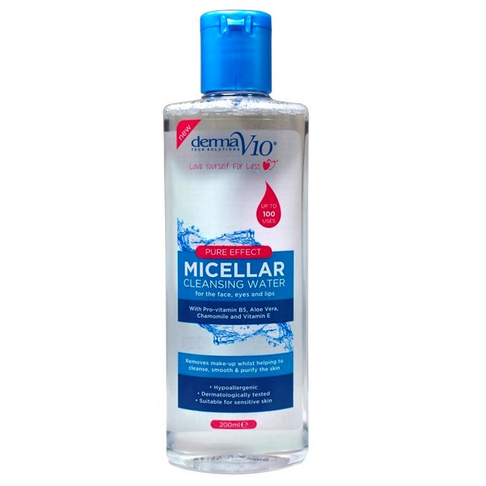 DERMA V10 MICELLAR CLEANSING WATER 200ML