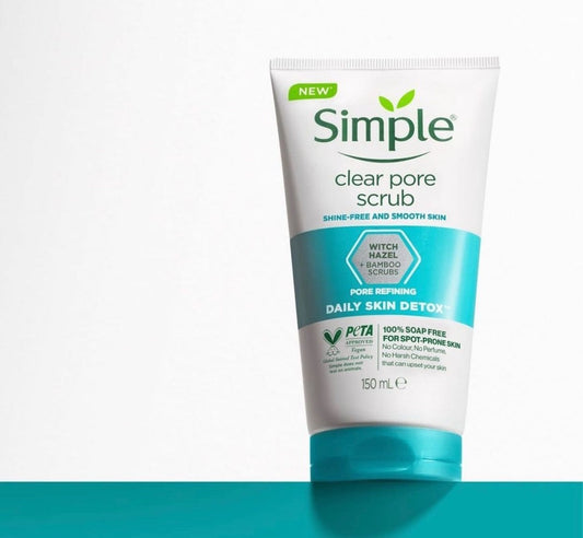 Simple clear pore scrub