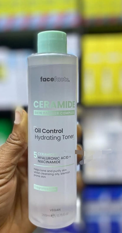 Face facts ceramide oil control hydrating toner 200ml