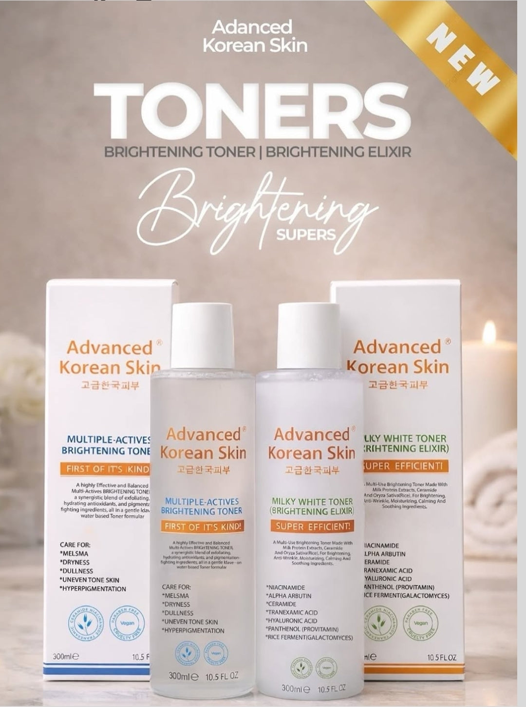 ADVANCED KOREAN SKIN TONER 300ML